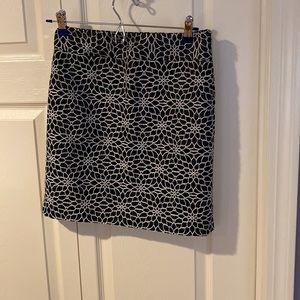 Elegant Black and White Patterned Skirt